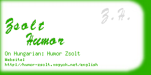 zsolt humor business card